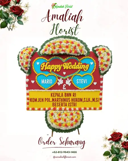 Papan Bunga Pernikahan Seloliman